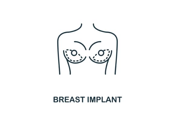 Breast Implant Symbols for Modern Design Projects