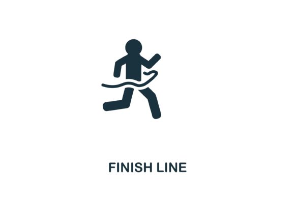 Finish Line Icon: A Versatile Design Asset for Web and Infographic Projects
