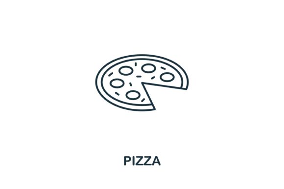 Pizza Icon from Italy Collection: A Versatile Design Element for Modern Visual Communication