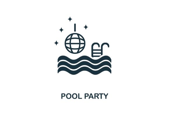 Pool Party Icon: Your Go-To Design Element for Nightlife and Event Visuals