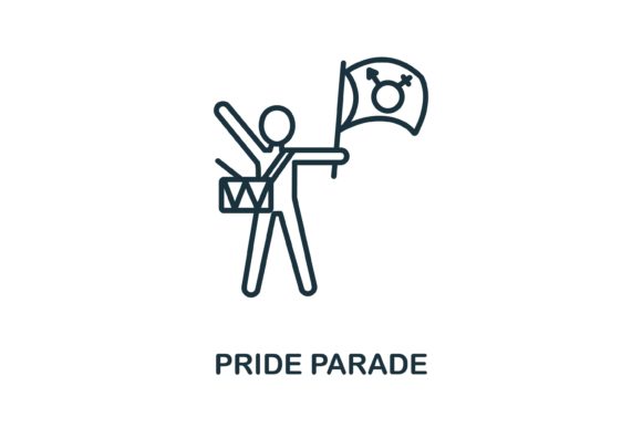Pride Parade Icon from LGBT Collection: A Versatile Design Asset for Modern Creative Workflows
