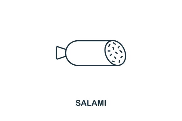 Salami Icon from Italy Collection: A Versatile Design Asset for Modern Creatives