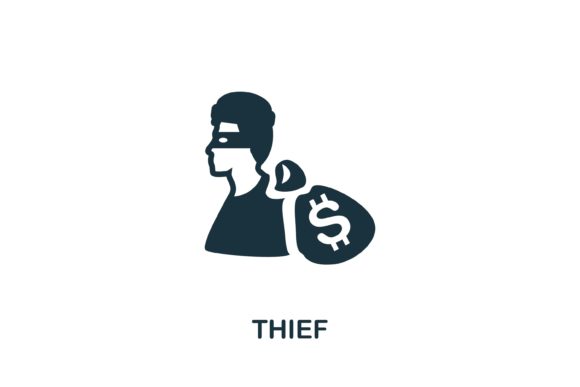 Thief Icon: Simple Design for Versatile Use